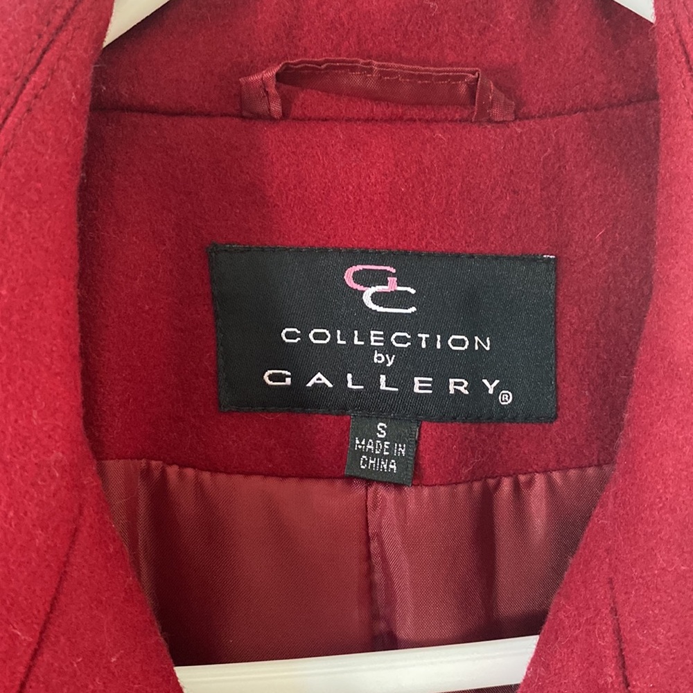 Red Wool Coat Size Small - image 2